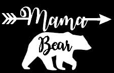 Plu Mama Bear Mom Life מדבקה לבנה מדבקה ויניל | מכוניות משאיות טנדרים מחשב נייד | לבן | 5.5 x 3.5 אינץ
